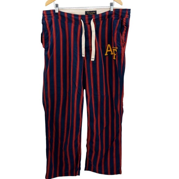 Vintage Abercrombie & Fitch Straight Leg Stiped Pants Size L Pockets Y2K 90s - Picture 1 of 11